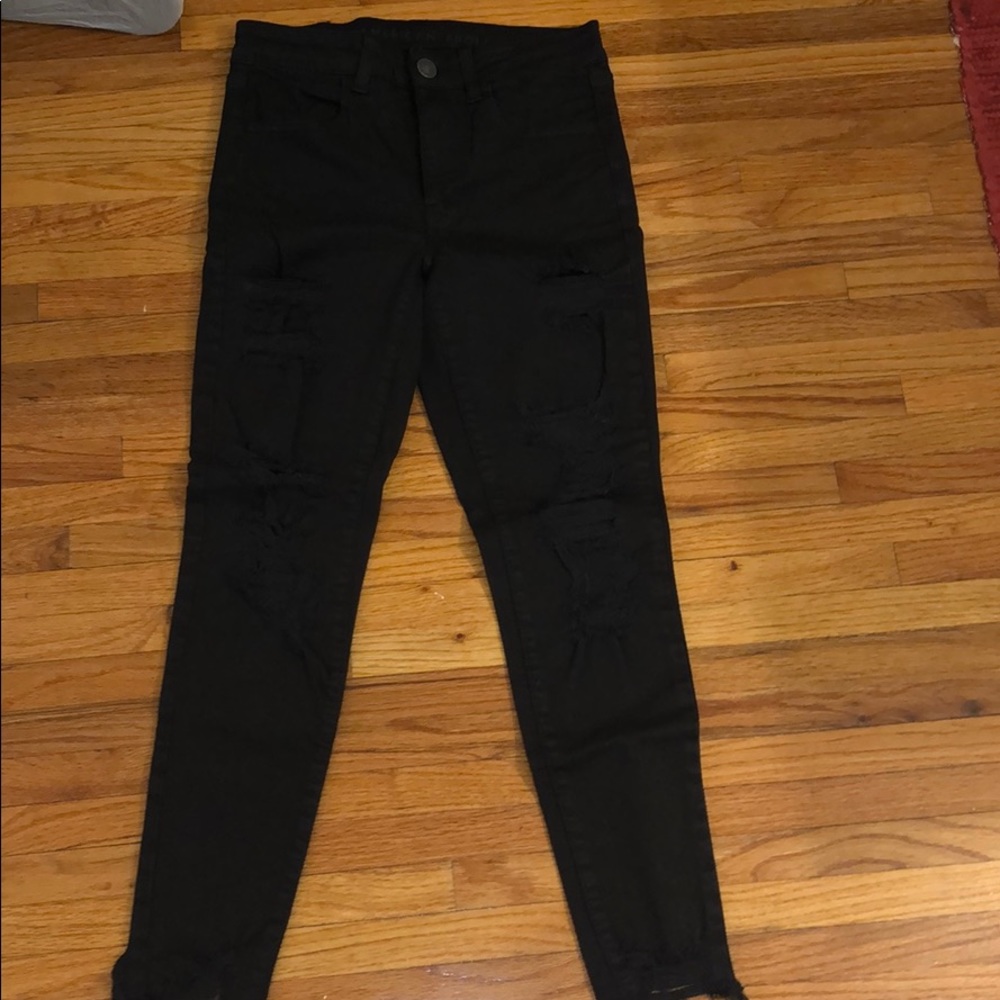 Black ripped jeans